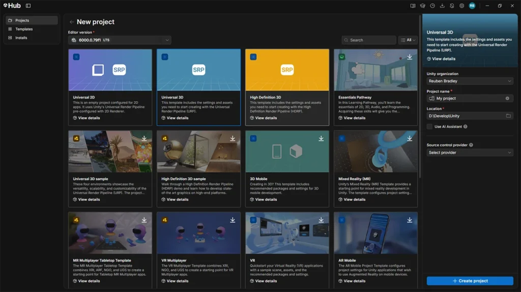 Unity Project Details